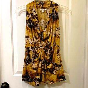 Jaipur Animal Print V-Neck Blouse